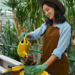Gardener Working at Botanical Farm